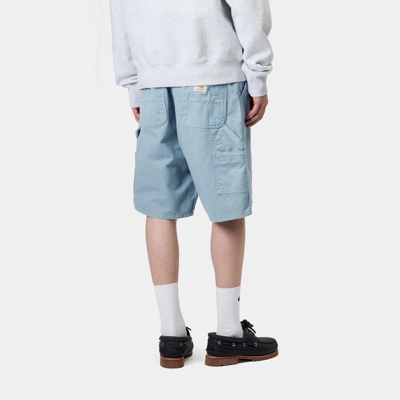 Carhartt WIP Herren Single Knee Newcomb Drill Short | Clay Blue