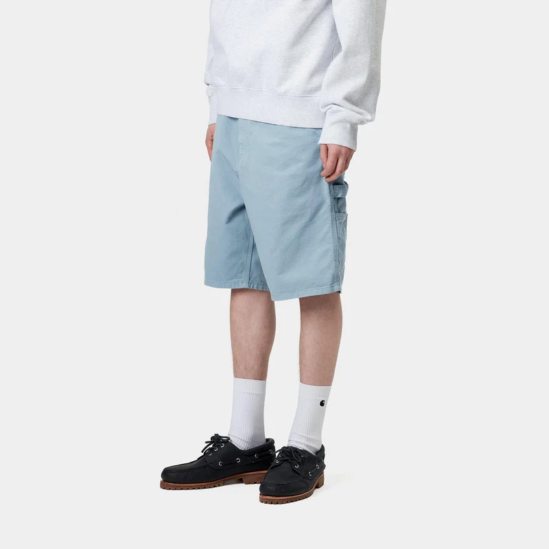 Carhartt WIP Herren Single Knee Newcomb Drill Short | Clay Blue