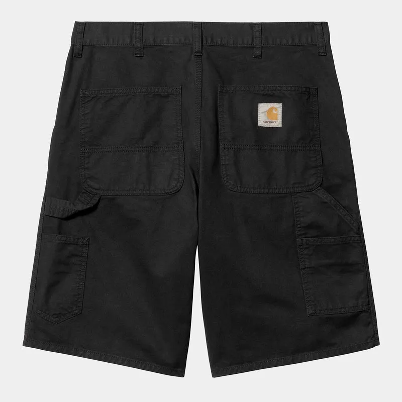 Carhartt WIP Herren Single Knee Newcomb Drill Short | Schwarz