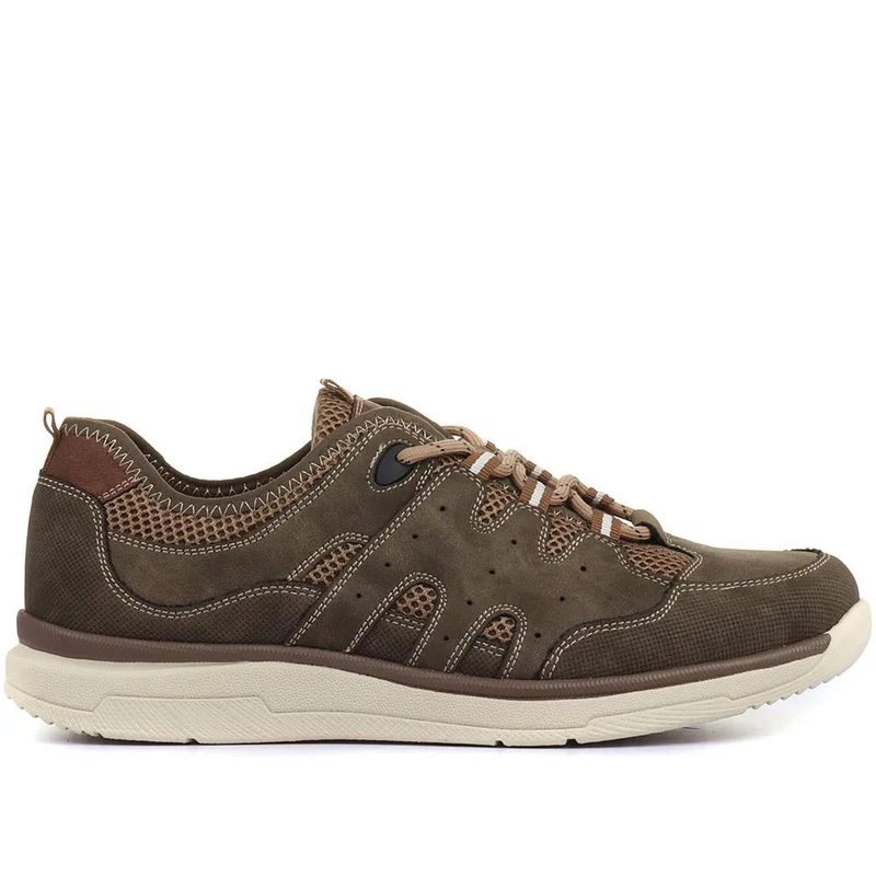Lace -Up Trainers for Men - WBINS33017 / 319 502 - Taupe