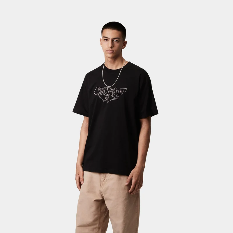 Carhartt WIP Herren Screwed Up Script T-Shirt | Schwarz
