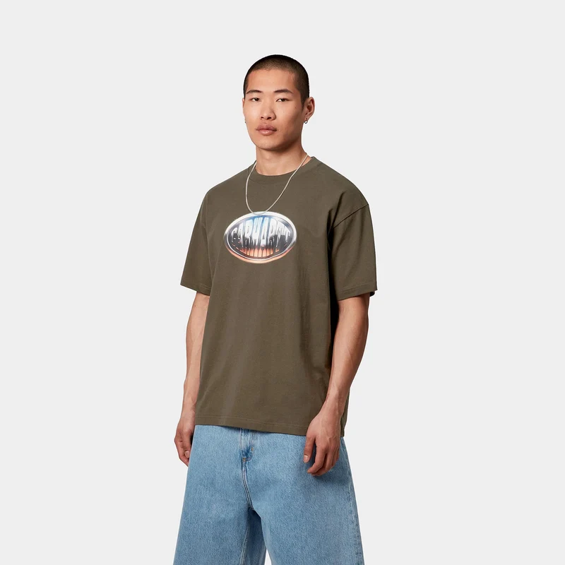 Carhartt WIP Herren Big Time T-Shirt | Zypressengrün