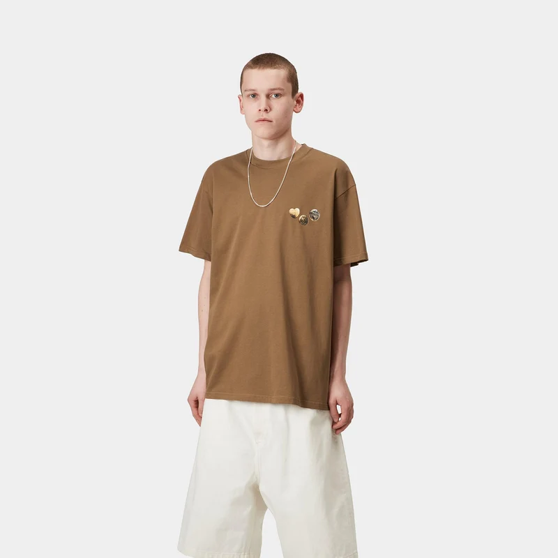 Carhartt WIP Herren Button T-Shirt | Hamilton Braun