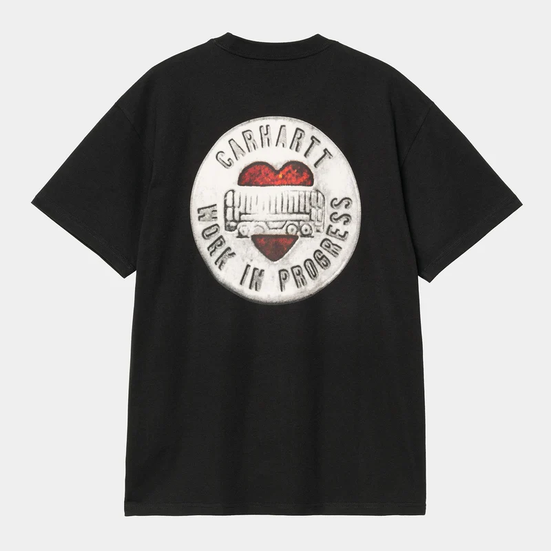 Carhartt WIP Herren Button T-Shirt | Schwarz