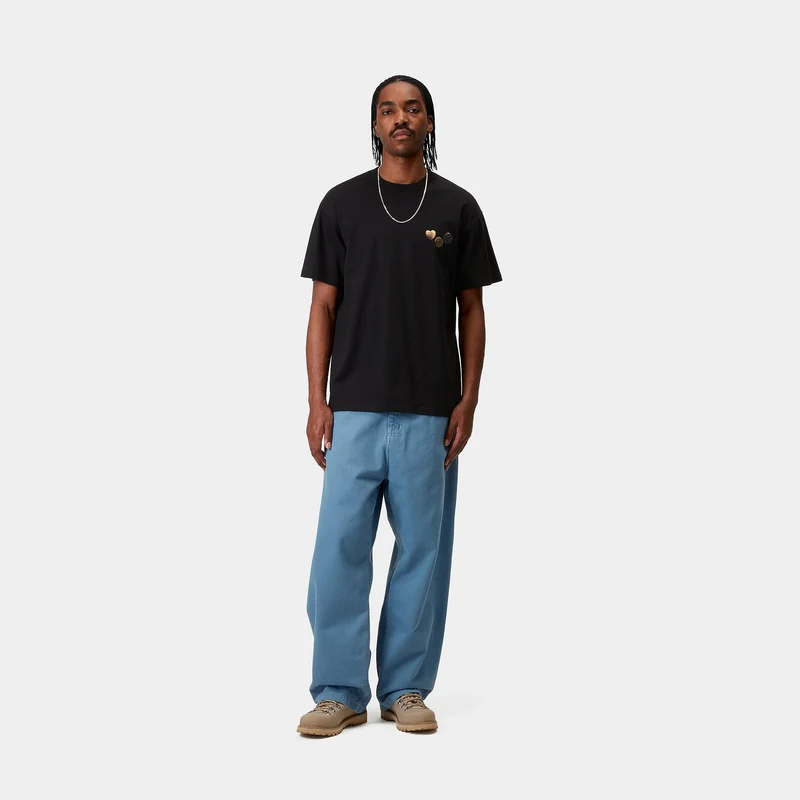Carhartt WIP Herren Button T-Shirt | Schwarz