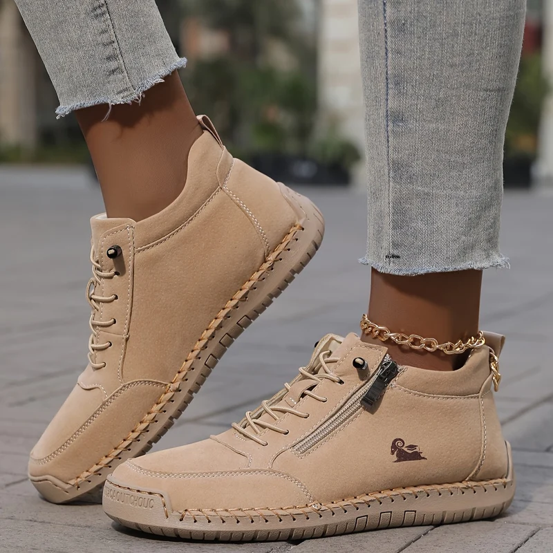 Bettina | Damen Bequeme Schnürschuhe mit Reißverschluss