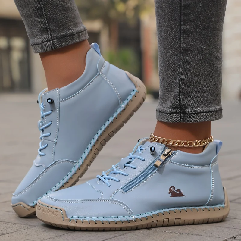 Bettina | Damen Bequeme Schnürschuhe mit Reißverschluss