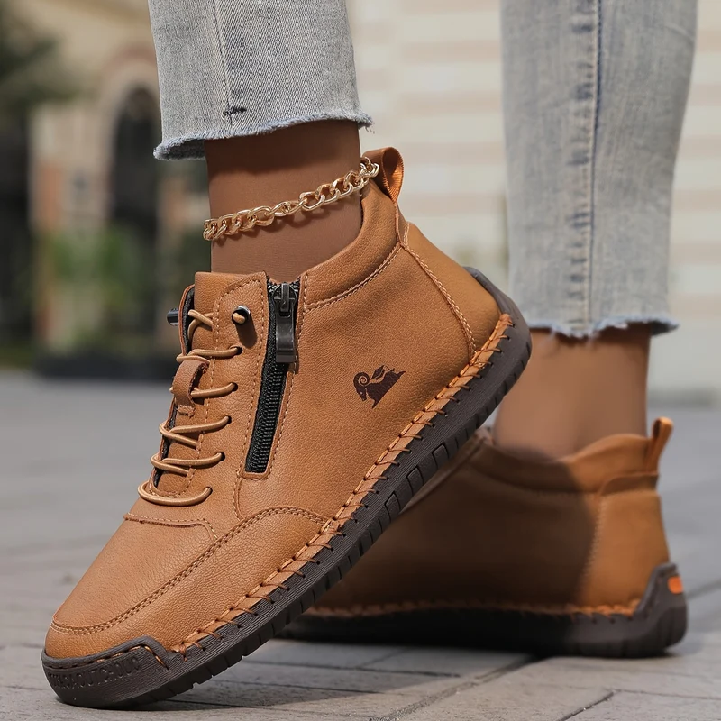 Bettina | Damen Bequeme Schnürschuhe mit Reißverschluss