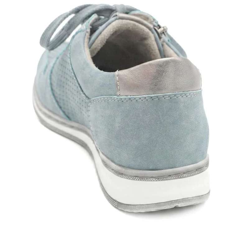 Zip & Lace Fashionable Trainers - WBINS43093 / 329 535 - Denim
