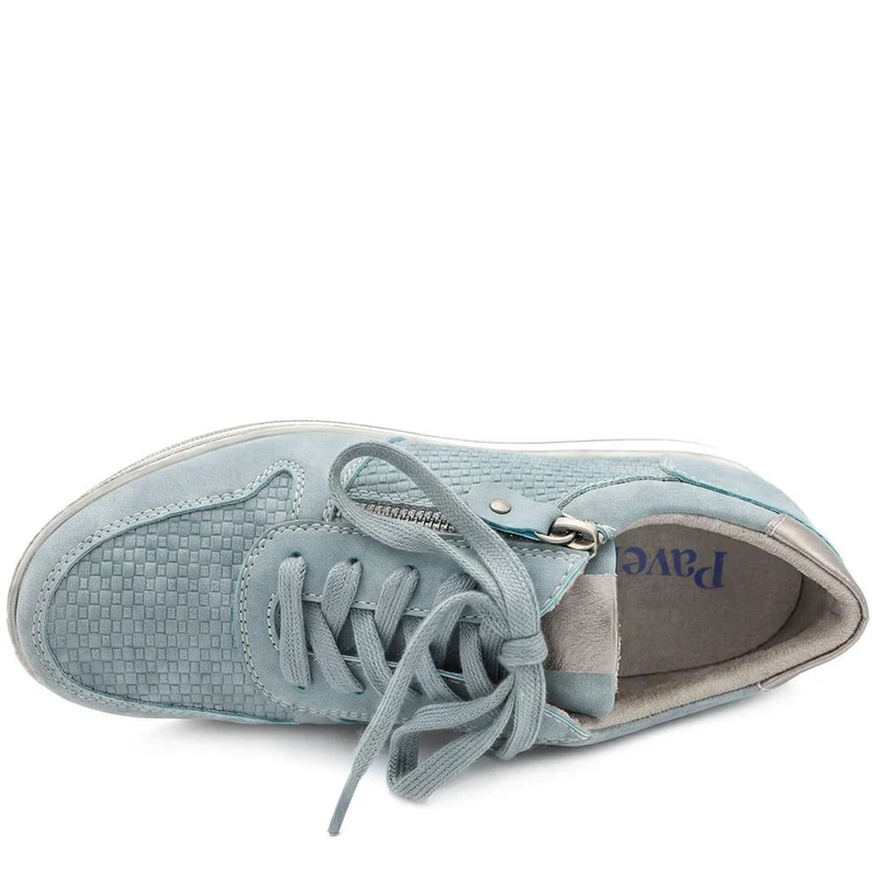 Zip & Lace Fashionable Trainers - WBINS43093 / 329 535 - Denim