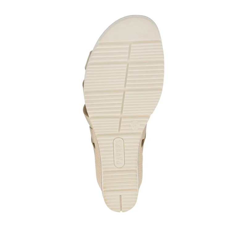 Strappy Wedge-Heeled Espadrilles - WBINS41042 / 327 223 - Gold