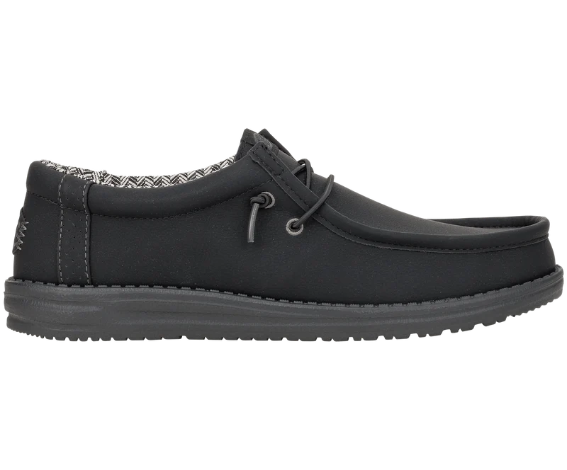 Hey Dude Wally Classic Herrenmokassin | Schwarz/Anthrazit