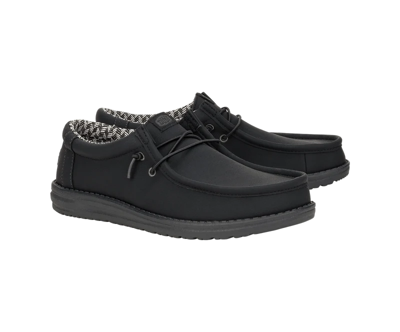 Hey Dude Wally Classic Herrenmokassin | Schwarz/Anthrazit