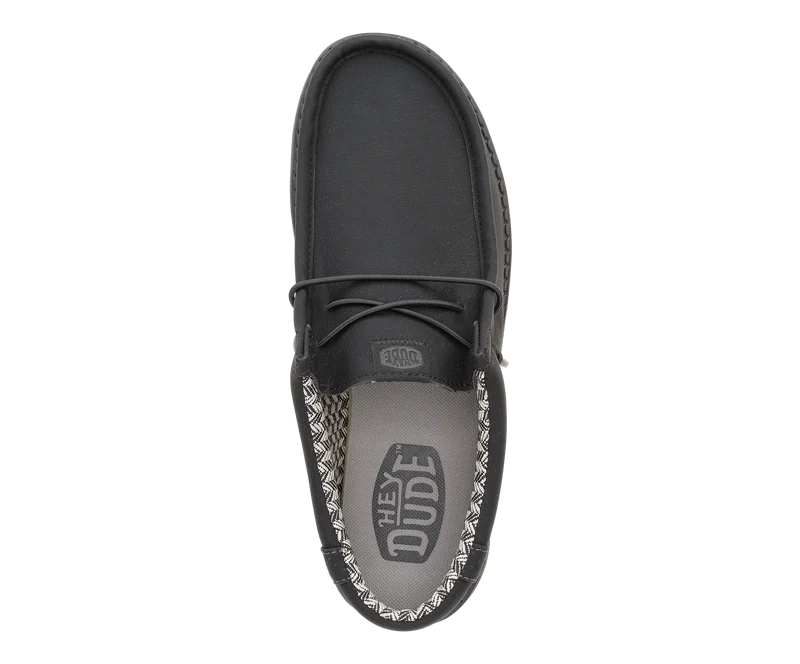 Hey Dude Wally Classic Herrenmokassin | Schwarz/Anthrazit