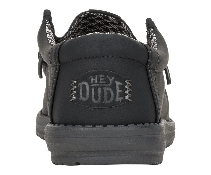 Hey Dude Wally Classic Herrenmokassin | Schwarz/Anthrazit