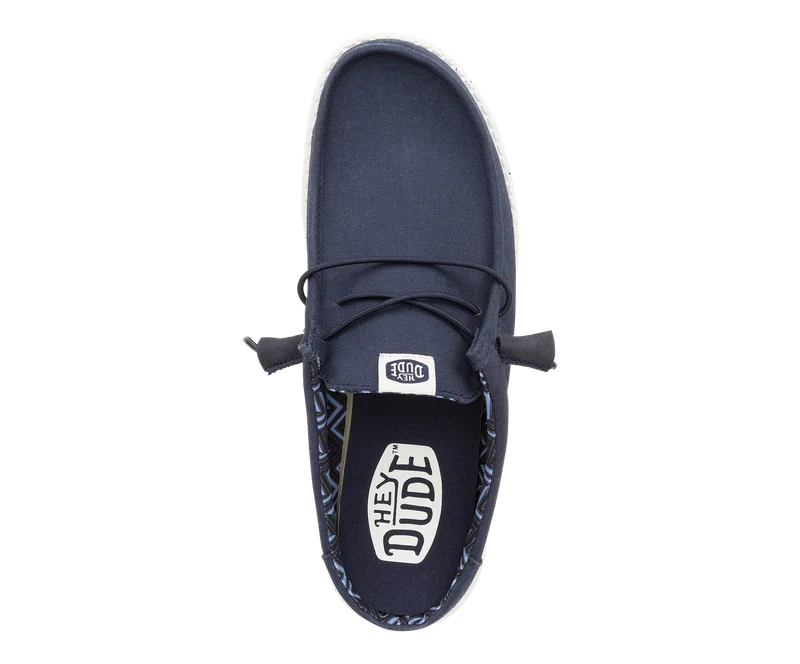 Hey Dude Wally Slip Herren-Mokassin aus Stretch-Canvas | Marineblau