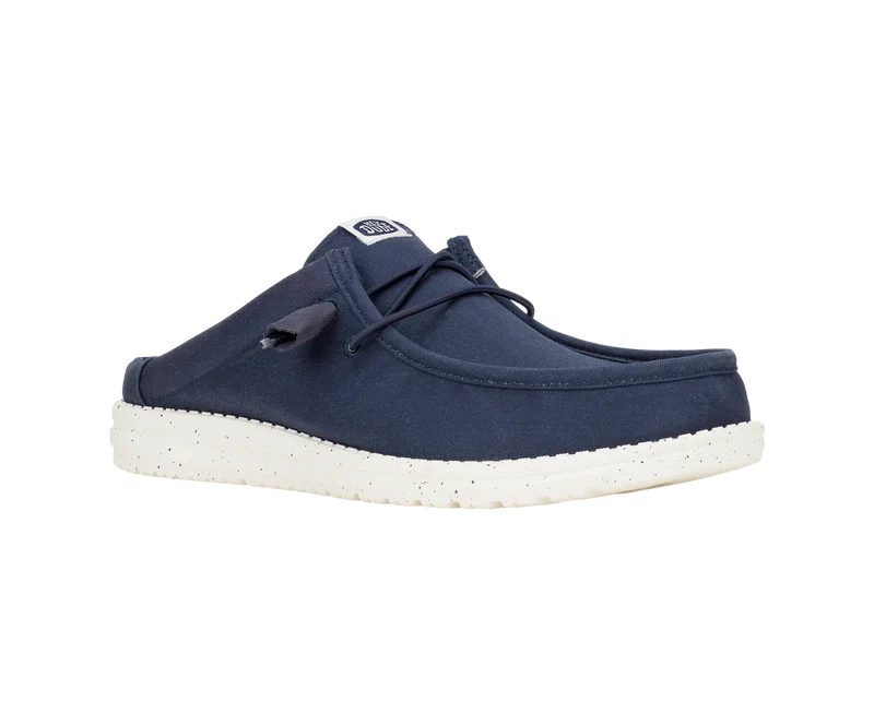 Hey Dude Wally Slip Herren-Mokassin aus Stretch-Canvas | Marineblau