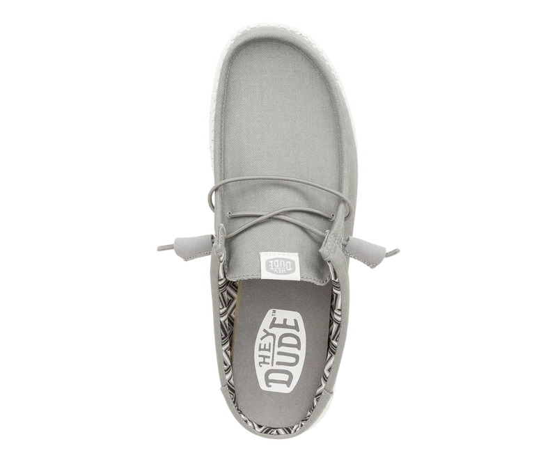 Hey Dude Wally Slip Herren-Mokassin aus Stretch-Canvas | Grau