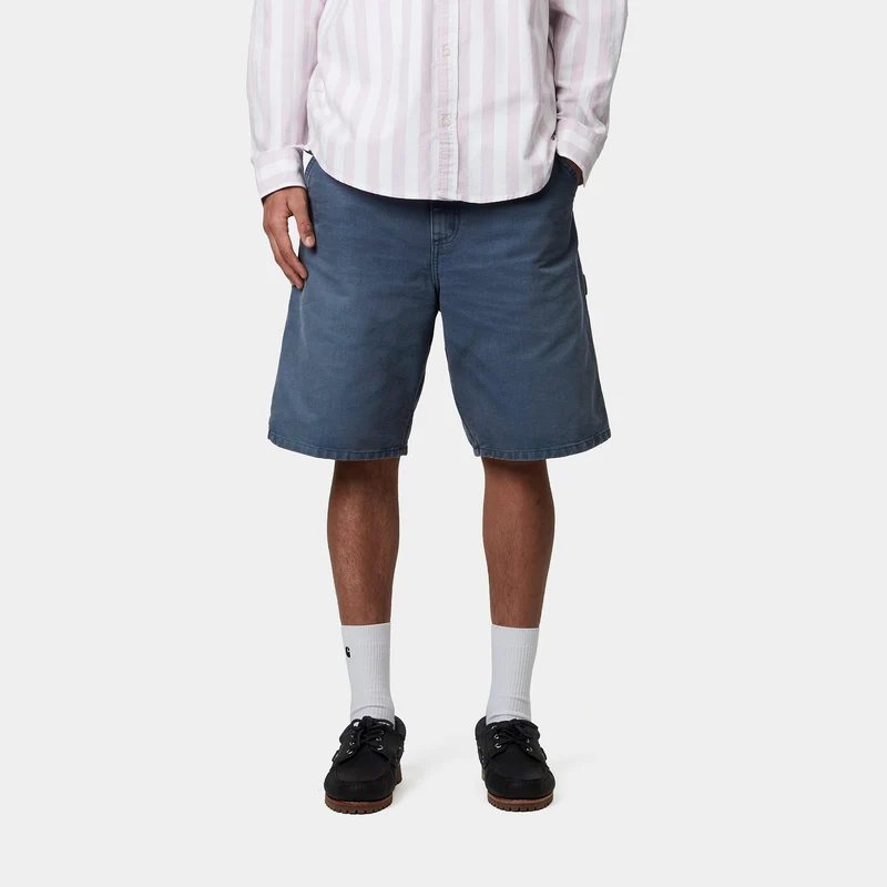 Carhartt WIP Herren Single Knee Dearborn Canvas Short | Dunkelblau