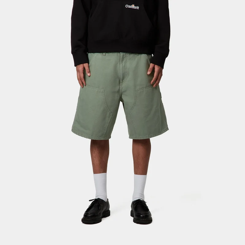 Carhartt WIP Herren Double Knee Hubbard Canvas Short | Park Stone Washed