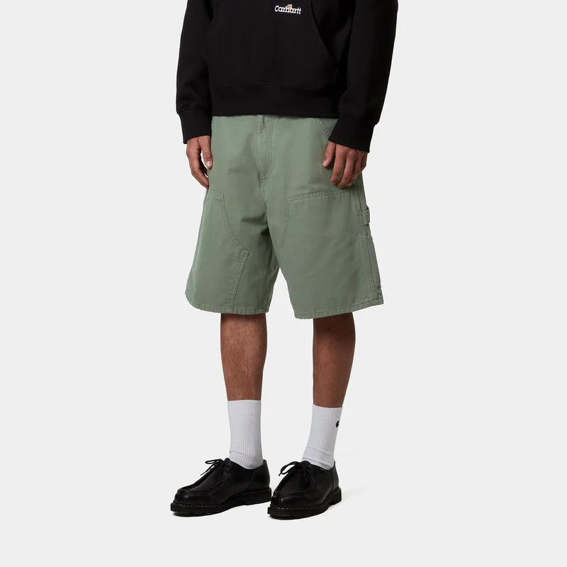 Carhartt WIP Herren Double Knee Hubbard Canvas Short | Park Stone Washed