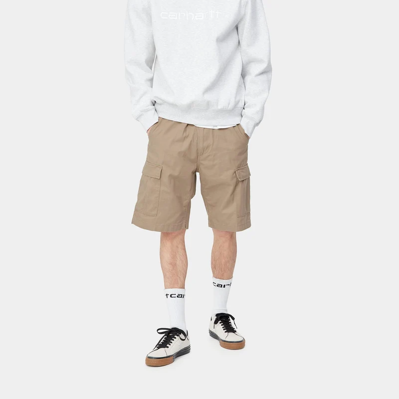 Carhartt WIP Herren Aviation Short | Leder gespült