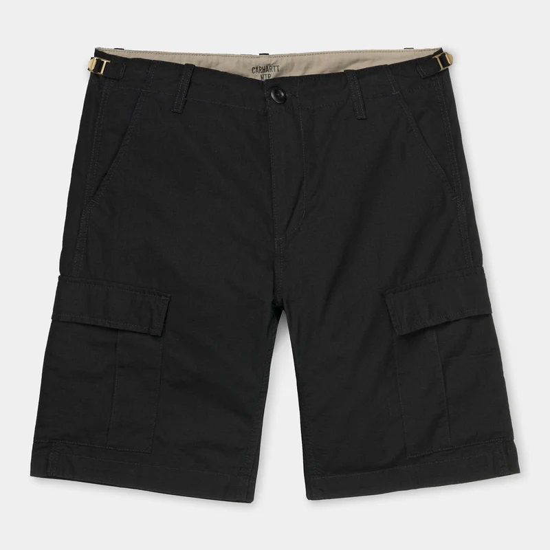 Carhartt WIP Herren Aviation Short | Schwarz gespült