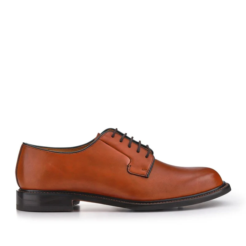 Barnes Goodyear Welt Leather Lace-Up Shoes - BARNES / 327 073 - British Tan