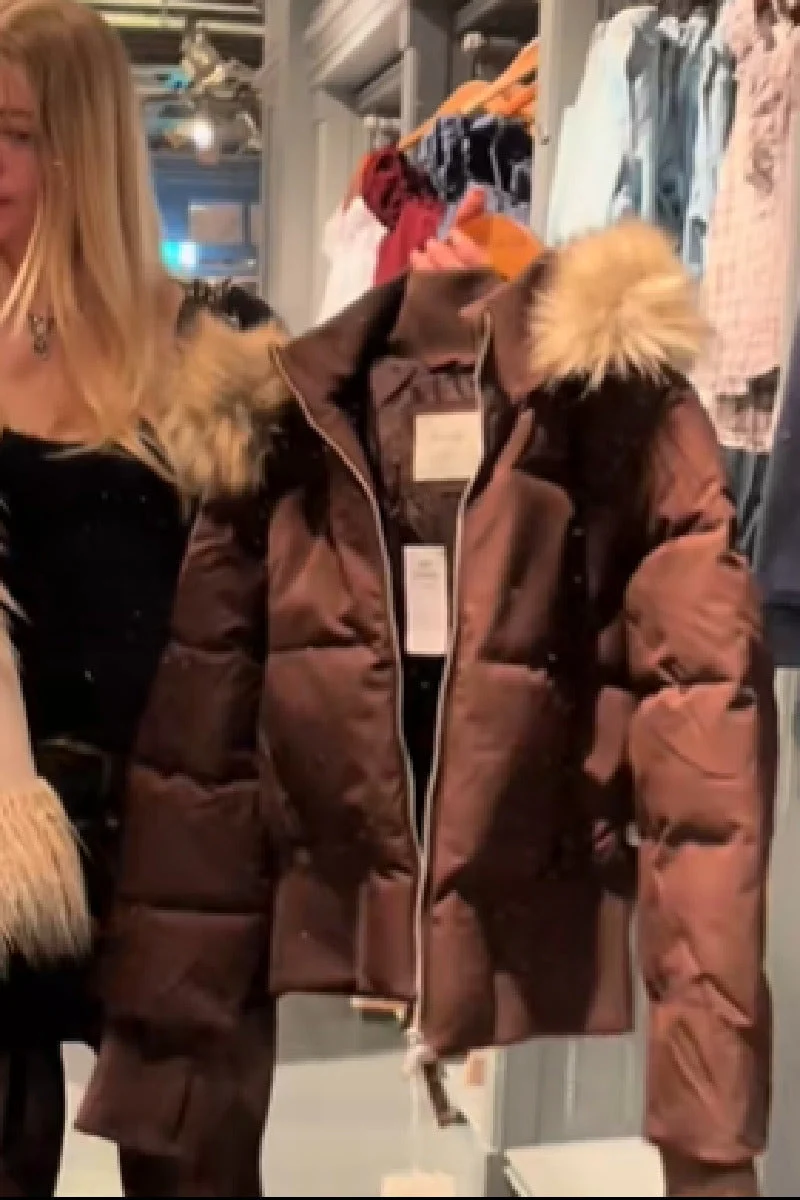 Damen Winter Steppmantel mit abnehmbarer Kapuze