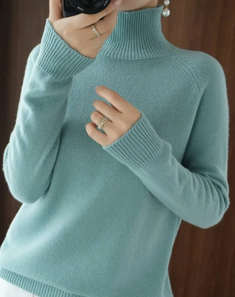 Damen Kaschmir Rollkragenpullover