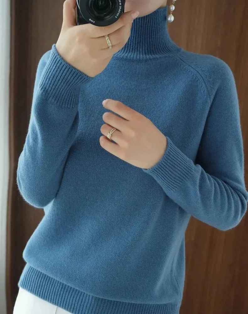 Damen Kaschmir Rollkragenpullover