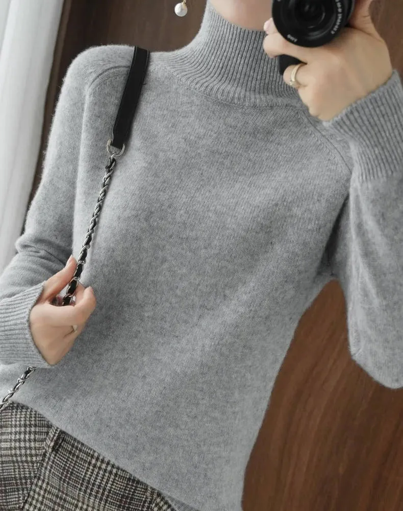 Damen Kaschmir Rollkragenpullover