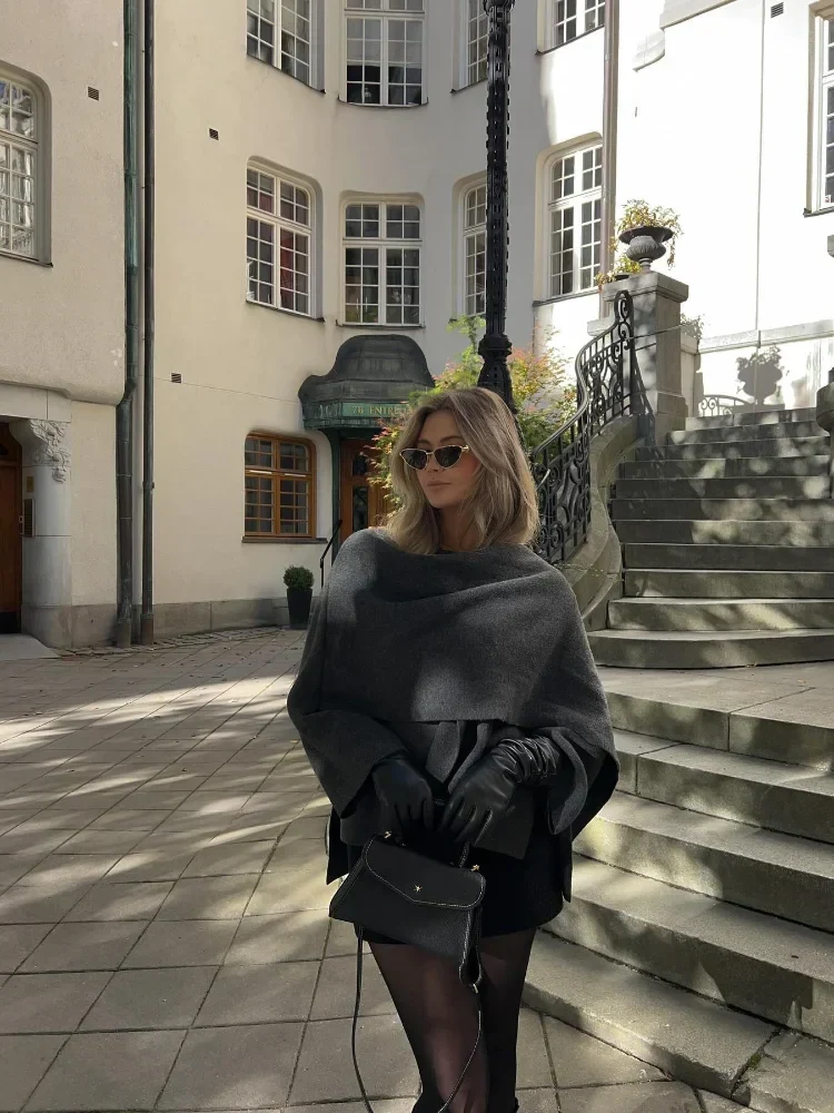 Damen Oversize Cape Mantel
