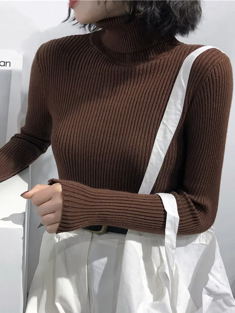 Damen Slim Fit Rollkragenpullover