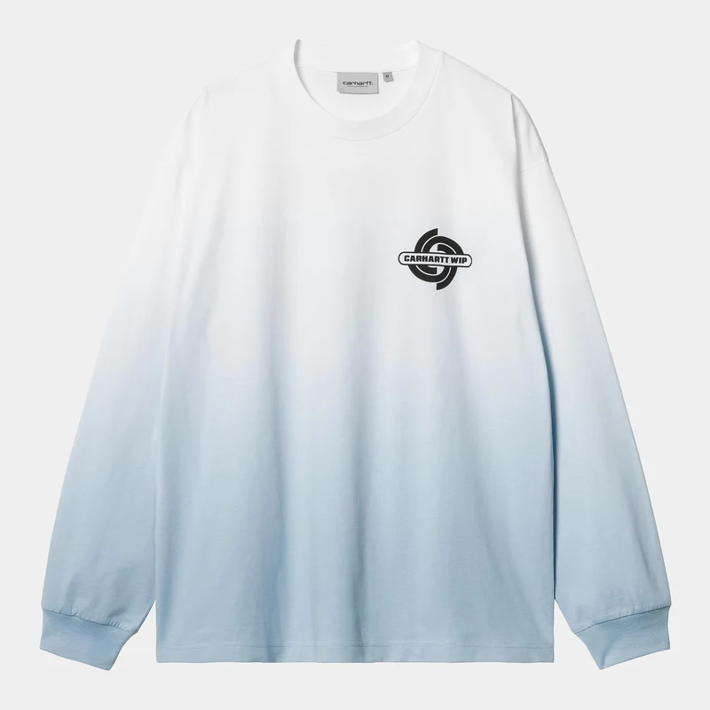 Carhartt WIP Herren Light Work Langarm T-Shirt | Weiß / Blauvogel