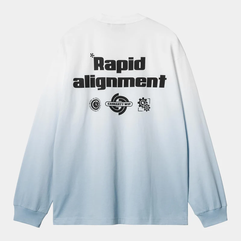 Carhartt WIP Herren Light Work Langarm T-Shirt | Weiß / Blauvogel