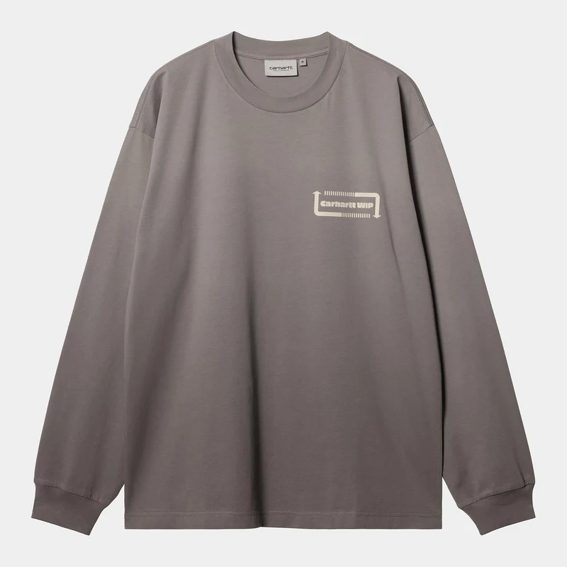 Carhartt WIP Herren Light Work Langarm T-Shirt | Yosemite / Schwarz Dip Dye
