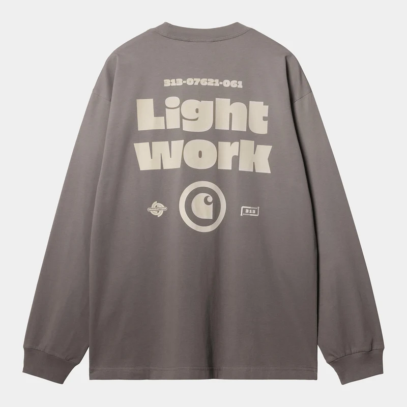 Carhartt WIP Herren Light Work Langarm T-Shirt | Yosemite / Schwarz Dip Dye