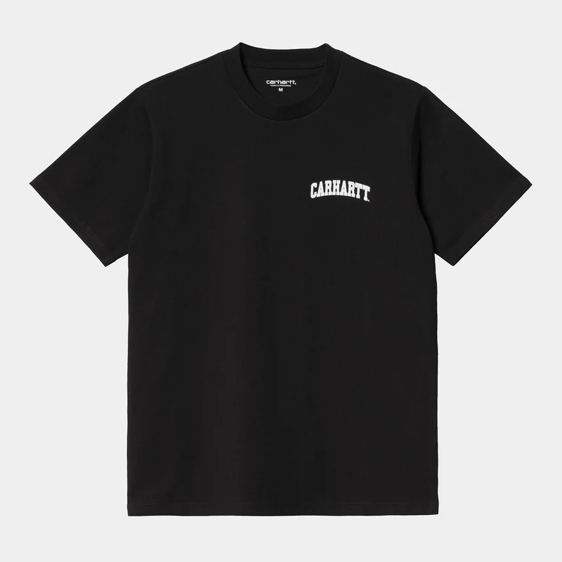 Carhartt WIP Herren T-Shirt mit University-Schriftzug – Schwarz