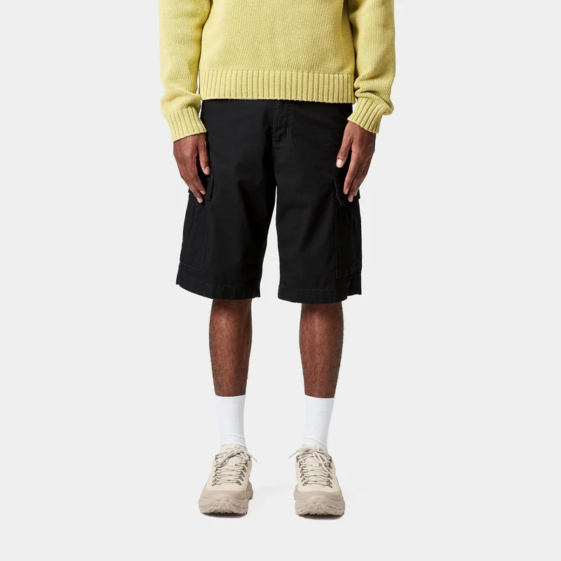 Carhartt WIP Herren Regular Cargo Short | Schwarz gespült