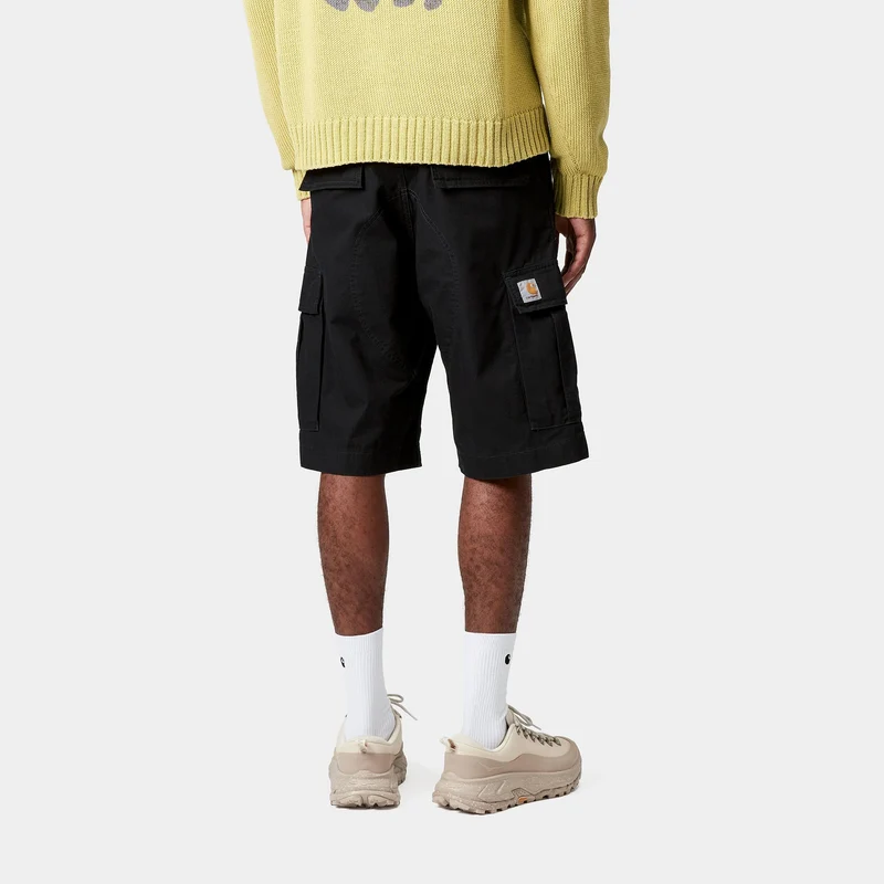 Carhartt WIP Herren Regular Cargo Short | Schwarz gespült