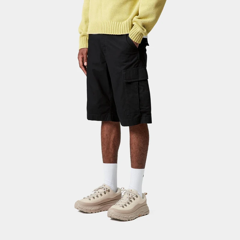 Carhartt WIP Herren Regular Cargo Short | Schwarz gespült