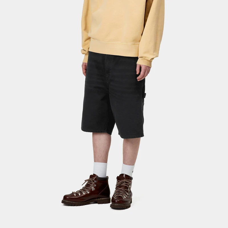 Carhartt WIP Herren Single Knee Dearborn Canvas Short | Schwarz
