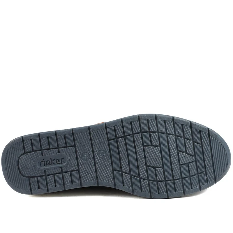 Rieker Titus Leather Zip Fastening Trainers - RKR43019 / 328 828 - Navy