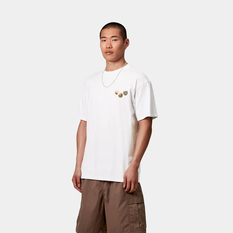 Carhartt WIP Herren Button T-Shirt | Weiß