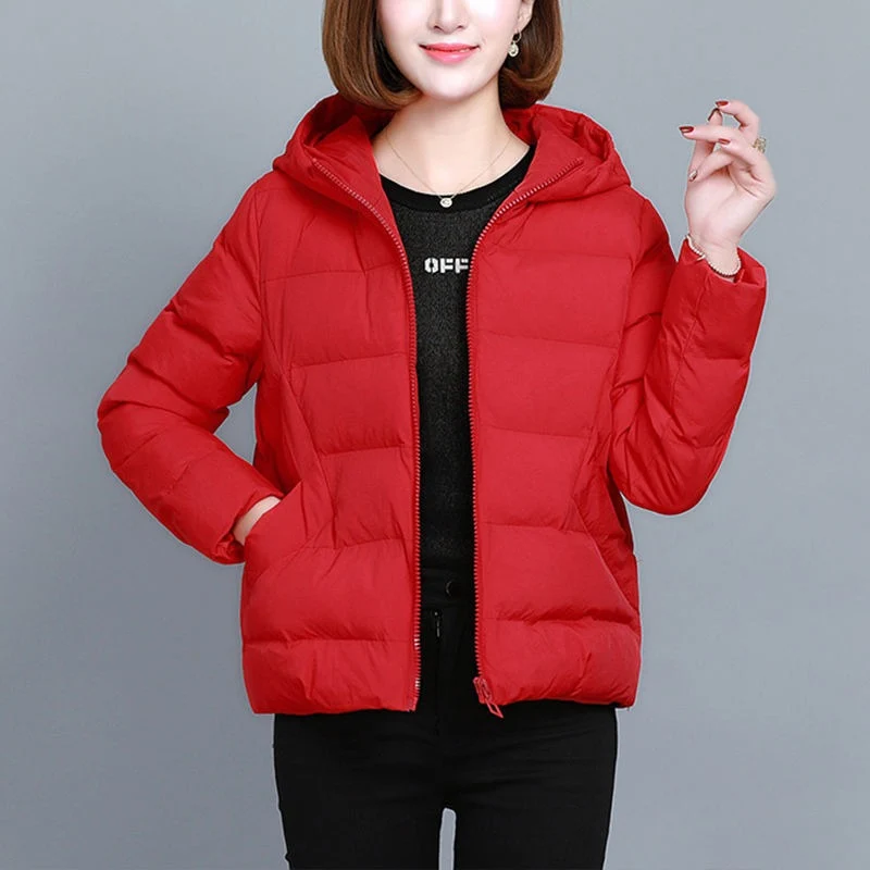 Carolin | Damen Winterjacke mit Kapuze und Reißverschluss