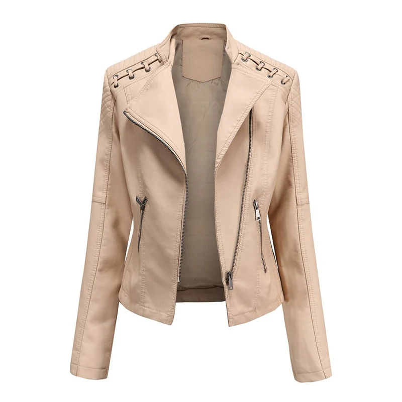 Lilian | Damen Modische Jacke mit asymmetrischem Reißverschluss