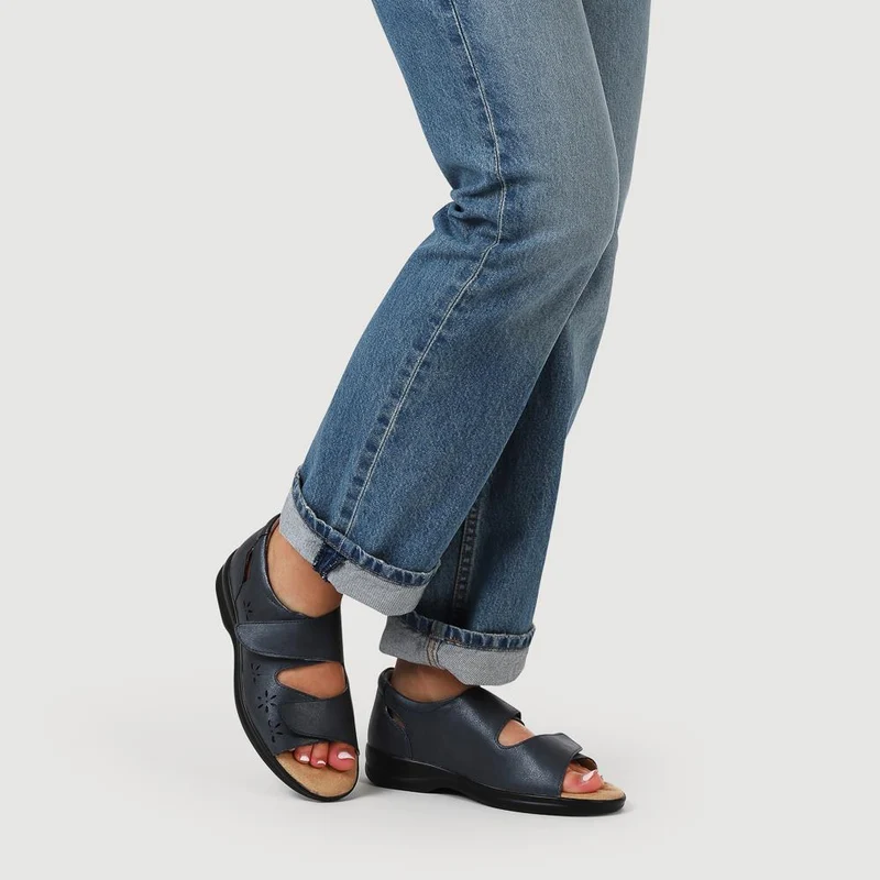 Extra-Wide Adjustable Shoes - ANITA / 321 459 - Navy