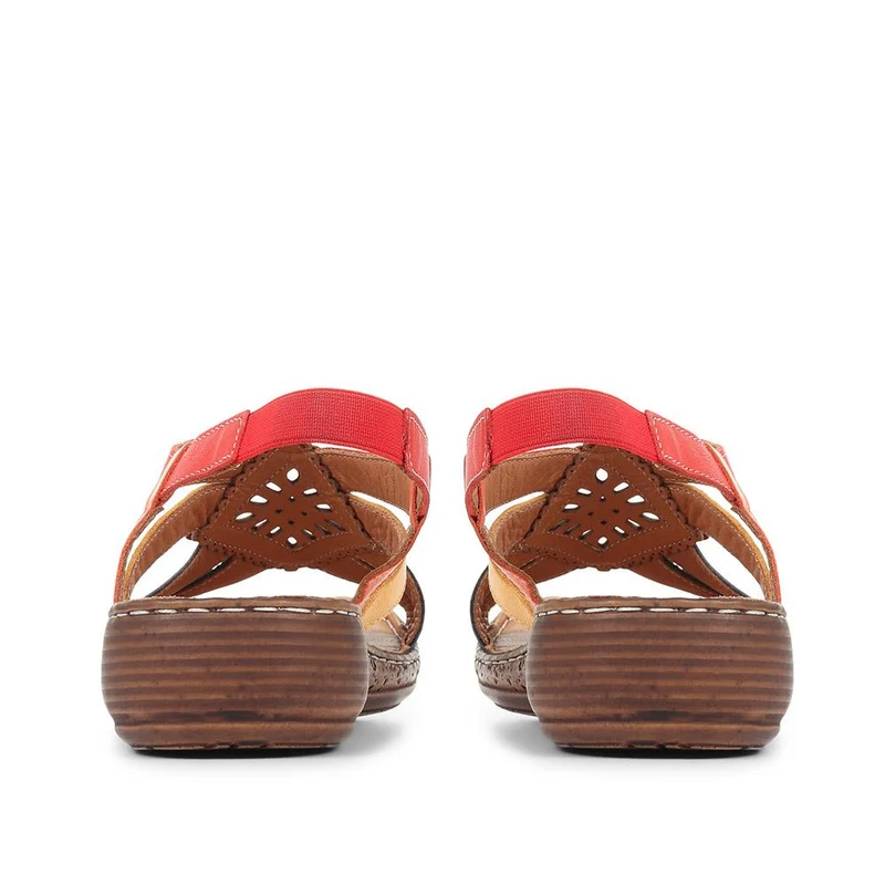 Leather Slingback Sandals - LUCK35001 / 321 605 - Multi
