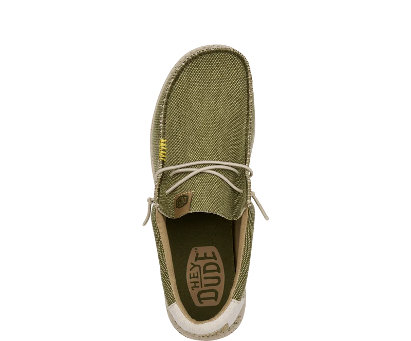 Hey Dude Wally Coastline Jute-Mokassin für Herren | Oliv
